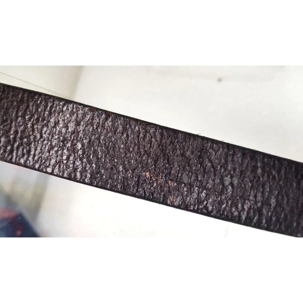 Timberland Brown Italian Genuine Leather Belt  Men's Size 32  Hook Belt Closure